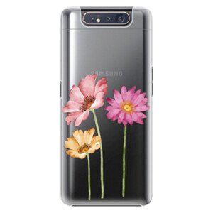 Plastové pouzdro iSaprio - Three Flowers - Samsung Galaxy A80