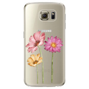 Plastové pouzdro iSaprio - Three Flowers - Samsung Galaxy S6 Edge