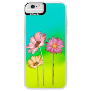 Neonové pouzdro Blue iSaprio - Three Flowers - iPhone 6 Plus/6S Plus