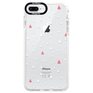 Silikonové pouzdro Bumper iSaprio - Abstract Triangles 02 - white - iPhone 8 Plus