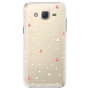 Plastové pouzdro iSaprio - Abstract Triangles 02 - white - Samsung Galaxy Core Prime