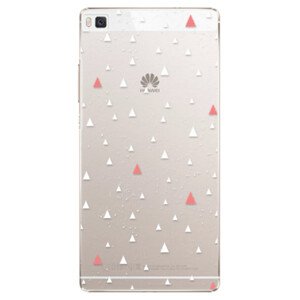 Plastové pouzdro iSaprio - Abstract Triangles 02 - white - Huawei Ascend P8