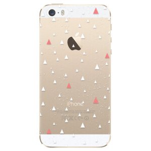 Odolné silikonové pouzdro iSaprio - Abstract Triangles 02 - white - iPhone 5/5S/SE