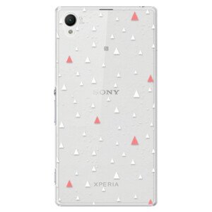 Plastové pouzdro iSaprio - Abstract Triangles 02 - white - Sony Xperia Z1
