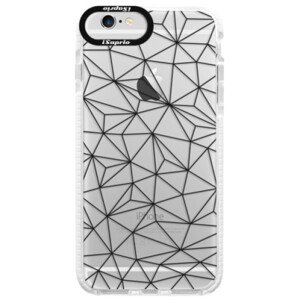 Silikonové pouzdro Bumper iSaprio - Abstract Triangles 03 - black - iPhone 6/6S