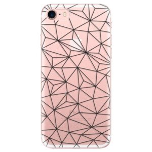 Odolné silikonové pouzdro iSaprio - Abstract Triangles 03 - black - iPhone 7