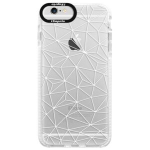 Silikonové pouzdro Bumper iSaprio - Abstract Triangles 03 - white - iPhone 6/6S