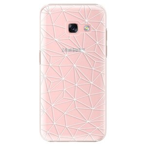 Plastové pouzdro iSaprio - Abstract Triangles 03 - white - Samsung Galaxy A3 2017