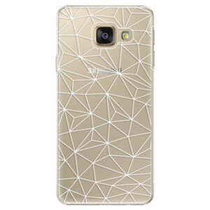 Plastové pouzdro iSaprio - Abstract Triangles 03 - white - Samsung Galaxy A3 2016
