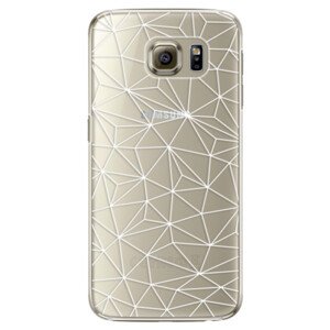 Plastové pouzdro iSaprio - Abstract Triangles 03 - white - Samsung Galaxy S6 Edge