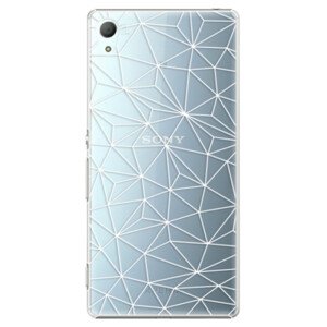 Plastové pouzdro iSaprio - Abstract Triangles 03 - white - Sony Xperia Z3+ / Z4