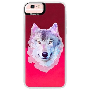 Neonové pouzdro Pink iSaprio - Wolf 01 - iPhone 6 Plus/6S Plus