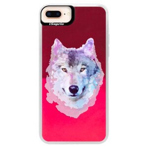 Neonové pouzdro Pink iSaprio - Wolf 01 - iPhone 8 Plus