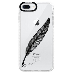 Silikonové pouzdro Bumper iSaprio - Writing By Feather - black - iPhone 8 Plus