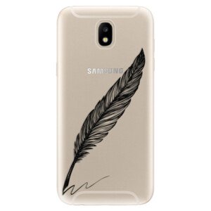 Odolné silikonové pouzdro iSaprio - Writing By Feather - black - Samsung Galaxy J5 2017