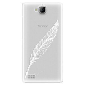 Plastové pouzdro iSaprio - Writing By Feather - white - Huawei Honor 3C