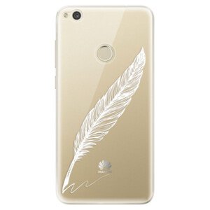 Odolné silikonové pouzdro iSaprio - Writing By Feather - white - Huawei P9 Lite 2017