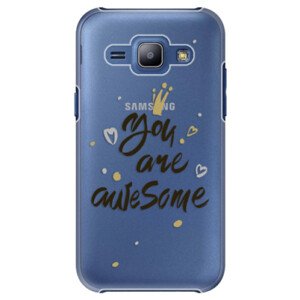 Plastové pouzdro iSaprio - You Are Awesome - black - Samsung Galaxy J1