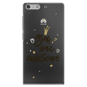 Plastové pouzdro iSaprio - You Are Awesome - black - Huawei Ascend P7 Mini