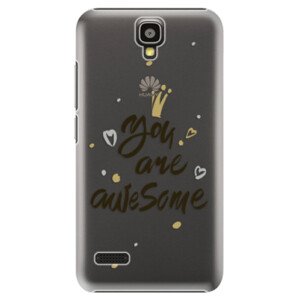 Plastové pouzdro iSaprio - You Are Awesome - black - Huawei Ascend Y5