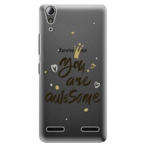 Plastové pouzdro iSaprio - You Are Awesome - black - Lenovo A6000 / K3