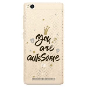 Plastové pouzdro iSaprio - You Are Awesome - black - Xiaomi Redmi 3