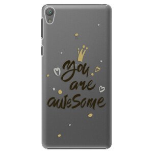 Plastové pouzdro iSaprio - You Are Awesome - black - Sony Xperia E5