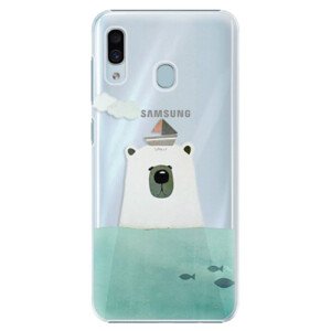 Plastové pouzdro iSaprio - Bear With Boat - Samsung Galaxy A20