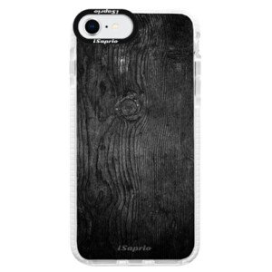Silikonové pouzdro Bumper iSaprio - Black Wood 13 - iPhone SE 2020