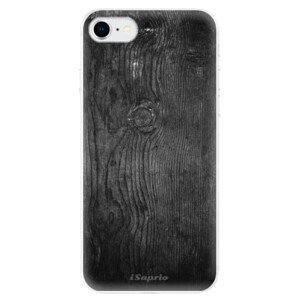 Odolné silikonové pouzdro iSaprio - Black Wood 13 - iPhone SE 2020