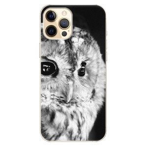 Plastové pouzdro iSaprio - BW Owl - iPhone 12 Pro Max