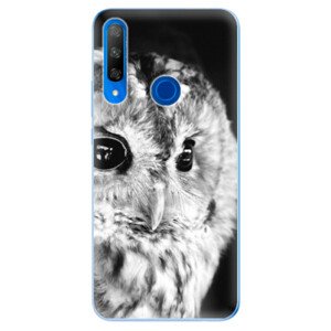 Odolné silikonové pouzdro iSaprio - BW Owl - Huawei Honor 9X