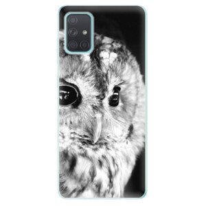 Odolné silikonové pouzdro iSaprio - BW Owl - Samsung Galaxy A71