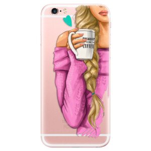 Odolné silikonové pouzdro iSaprio - My Coffe and Blond Girl - iPhone 6 Plus/6S Plus