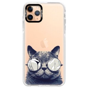 Silikonové pouzdro Bumper iSaprio - Crazy Cat 01 - iPhone 11 Pro Max