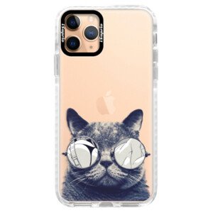 Silikonové pouzdro Bumper iSaprio - Crazy Cat 01 - iPhone 11 Pro