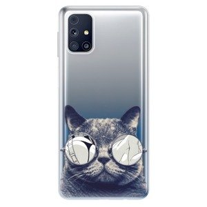 Odolné silikonové pouzdro iSaprio - Crazy Cat 01 - Samsung Galaxy M31s