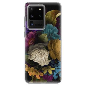 Plastové pouzdro iSaprio - Dark Flowers - Samsung Galaxy S20 Ultra