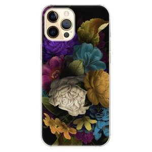 Odolné silikonové pouzdro iSaprio - Dark Flowers - iPhone 12 Pro