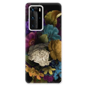 Odolné silikonové pouzdro iSaprio - Dark Flowers - Huawei P40 Pro