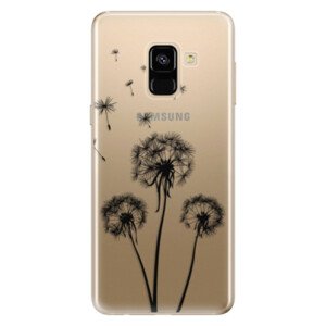 Odolné silikonové pouzdro iSaprio - Three Dandelions - black - Samsung Galaxy A8 2018