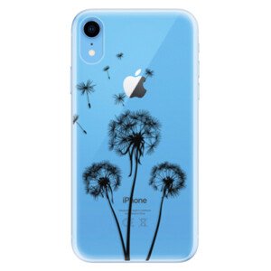 Odolné silikonové pouzdro iSaprio - Three Dandelions - black - iPhone XR