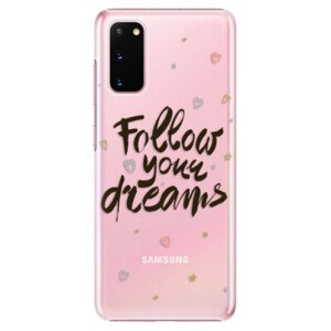 Plastové pouzdro iSaprio - Follow Your Dreams - black - Samsung Galaxy S20