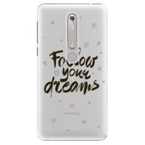 Plastové pouzdro iSaprio - Follow Your Dreams - black - Nokia 6.1
