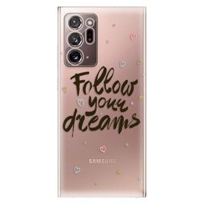 Odolné silikonové pouzdro iSaprio - Follow Your Dreams - black - Samsung Galaxy Note 20 Ultra