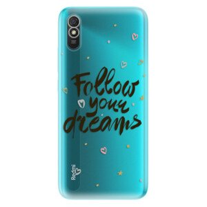 Odolné silikonové pouzdro iSaprio - Follow Your Dreams - black - Xiaomi Redmi 9A