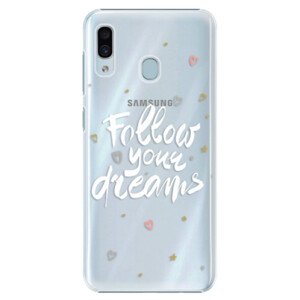 Plastové pouzdro iSaprio - Follow Your Dreams - white - Samsung Galaxy A20