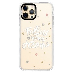 Silikonové pouzdro Bumper iSaprio - Follow Your Dreams - white - iPhone 12 Pro Max