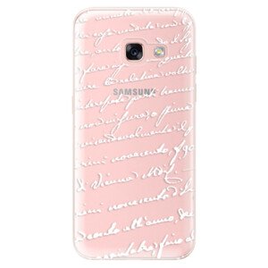 Odolné silikonové pouzdro iSaprio - Handwriting 01 - white - Samsung Galaxy A3 2017