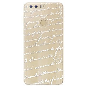 Odolné silikonové pouzdro iSaprio - Handwriting 01 - white - Huawei Honor 8
